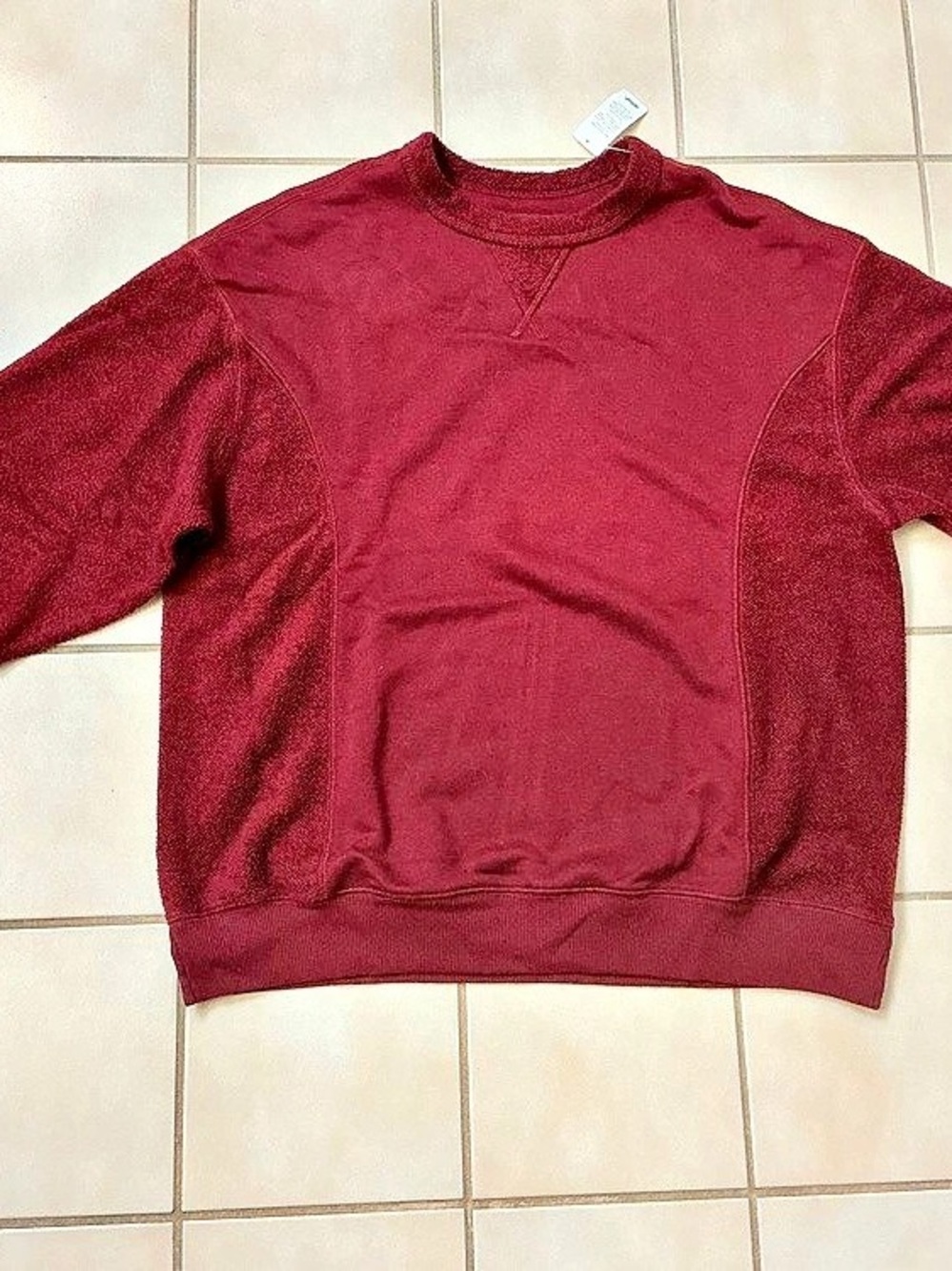 Aerie Tres Chic Chenille Sweatshirt Sz XS NWT! Burgundy Red